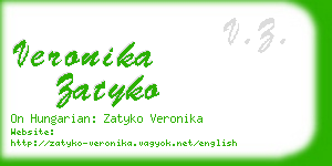 veronika zatyko business card